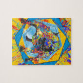 Amerikanischer Tyrann-abstrakte Mischmedien Puzzle (Horizontal)