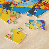 Amerikanischer Tyrann-abstrakte Mischmedien Puzzle (Seite)