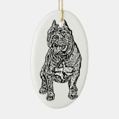 Amerikanischer Tyrann-Hund Keramikornament (Rechts)