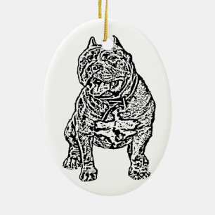 Amerikanischer Tyrann-Hund Keramikornament