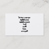 Amerikanischer Tyrann-Hund Visitenkarte (Rückseite)