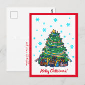 Amerikanischer ukrainischer Weihnachtsbaum Postkarte (Vorne/Hinten)