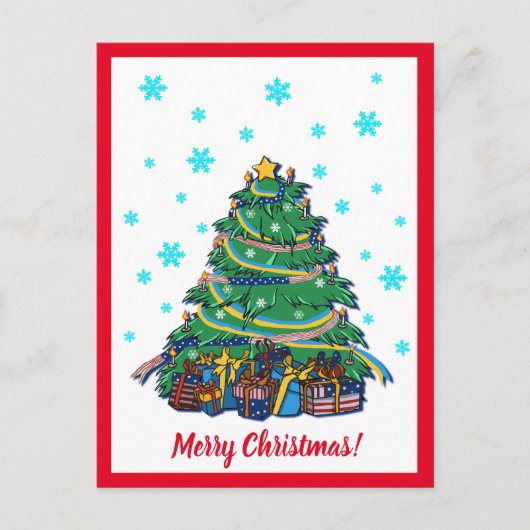 Amerikanischer ukrainischer Weihnachtsbaum Postkarte (Vorderseite)