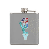 Amerikanischer Unabhängigkeitstag | Flachmann (Rückseite)