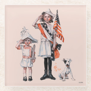 Amerikanischer Unabhängigkeitstag Glasuntersetzer