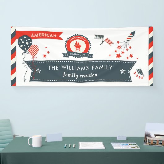 Amerikanischer Unabhängigkeitstag GRILLEN Banner (Messe)