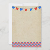 Amerikanischer Unabhängigkeitstag GRILLEN Einladung (Rückseite)