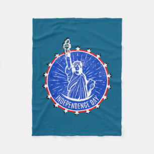 Amerikanischer Unabhängigkeitstag im Vintage-Stil Fleecedecke