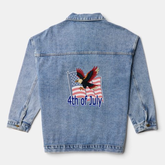 Amerikanischer Unabhängigkeitstag Jeansjacke (Rückseite)