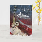 Amerikanischer Unabhängigkeitstag Karte (Gelbe Blume)