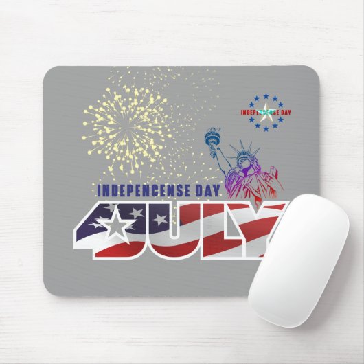 Amerikanischer Unabhängigkeitstag | Mousepad (Mit Mouse)