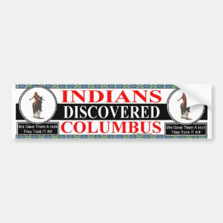 AMERIKANISCHER UREINWOHNER COLUMBUS AUTOAUFKLEBER