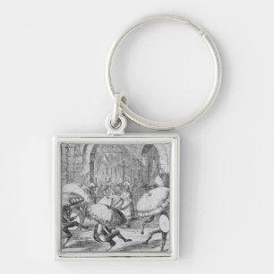 Amerikanischer Ureinwohner, der das Chuno oder die Schlüsselanhänger