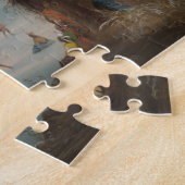 Amerikanischer Ureinwohner, der Lacrosse auf dem Puzzle (Seite)