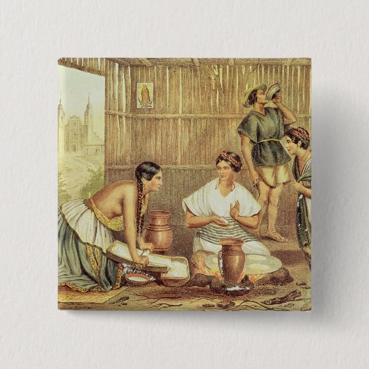 Amerikanischer Ureinwohner, der Tortillas Button (Vorderseite)
