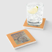 Amerikanischer Ureinwohner des Nordwestens - Steinuntersetzer (Seitenansicht)