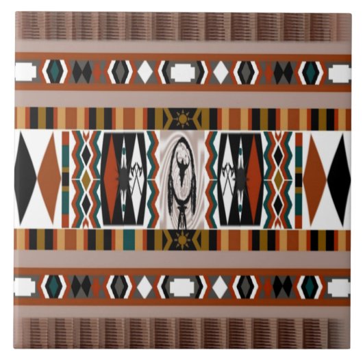 Amerikanischer Ureinwohner Dreamcatcher Fliese (Vorderseite)