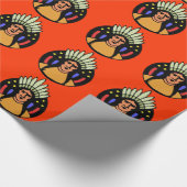 Amerikanischer Ureinwohner Geschenkpapier (Ecke)