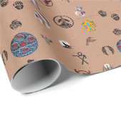 Amerikanischer Ureinwohner Geschenkpapier (Rolleneckpunkt)