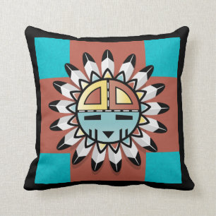 Amerikanischer Ureinwohner Kachina Sun Kissen