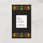 Amerikanischer Ureinwohner Visitenkarte (Rückseite)