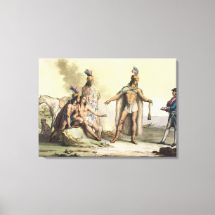 Amerikanischer Ureinwohner von Patagonia, Chile, Leinwanddruck