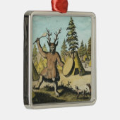 Amerikanischer UreinwohnerShaman Silbernes Ornament (Rechts)