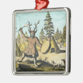 Amerikanischer UreinwohnerShaman Silbernes Ornament (Links)