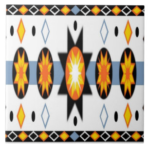 Amerikanischer Ureinwohnersun-Musterfliese Fliese