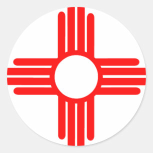 Amerikanischer Ureinwohnersun-Symbol Runder Aufkleber