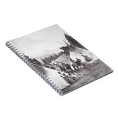 Amerikanischer Ureinwohnerteepee-Lager, Montana, Notizblock (Rechte Seite)