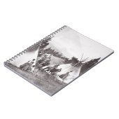 Amerikanischer Ureinwohnerteepee-Lager, Montana, Notizblock (Linke Seite)