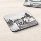 Amerikanischer Ureinwohnerteepee-Lager, Montana, Untersetzer (Linke Seite)