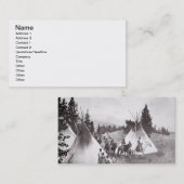 Amerikanischer Ureinwohnerteepee-Lager, Montana, Visitenkarte (Vorne/Hinten)