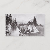 Amerikanischer Ureinwohnerteepee-Lager, Montana, Visitenkarte (Rückseite)