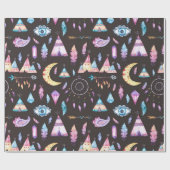 Amerikanischer UreinwohnerTeepees Dreamcatchers Geschenkpapier (Flach)