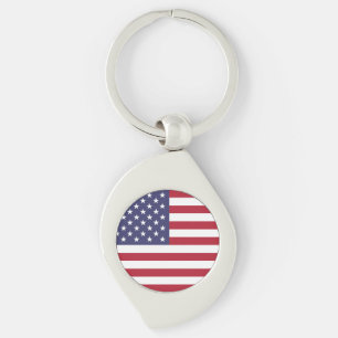 Amerikanischer USA-Flagge Metall-Schlüsselanhänger Schlüsselanhänger