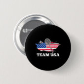Amerikanischer USA-Team-Shuttle-Racket-Badminton-S Button (Vorne & Hinten)