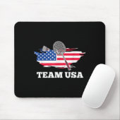 Amerikanischer USA-Team-Shuttle-Racket-Badminton-S Mousepad (Mit Mouse)