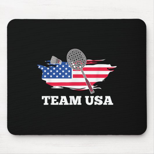Amerikanischer USA-Team-Shuttle-Racket-Badminton-S Mousepad (Vorne)
