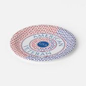 AMERIKANISCHER VETERAN 7" Runder Paper Teller (Schrägansicht)