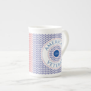AMERIKANISCHER VETERAN Bone China Tasse