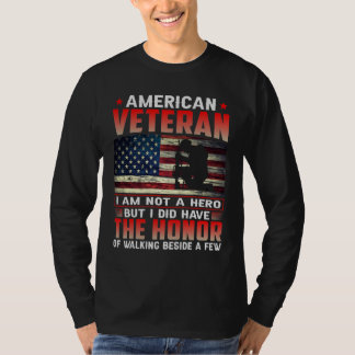 Amerikanischer Veteran, den ich zu laufen geehrt h T-Shirt