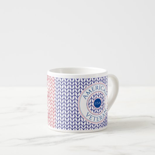 AMERIKANISCHER VETERAN Espresso Cup Espressotasse (Vorderseite Rechts)
