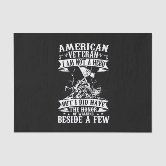 Amerikanischer Veteran ich bin kein Held, aber ich Seidenpapier (Vorderseite)