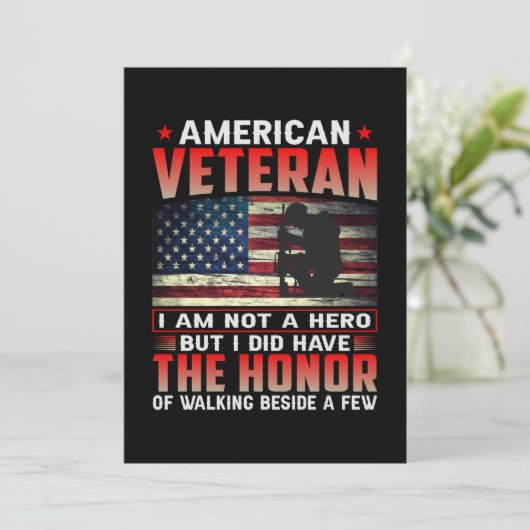 Amerikanischer Veteran, ich bin kein Held Save The Date (Stehend Vorderseite)