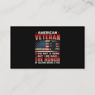 Amerikanischer Veteran, ich bin kein Held Visitenkarte