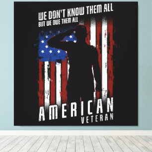 Amerikanischer Veteran Leinwanddruck