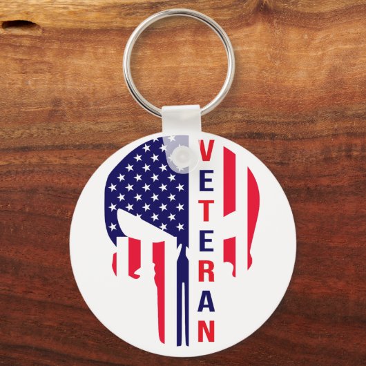Amerikanischer Veteran Punisher Schlüsselanhänger (Vorderseite)