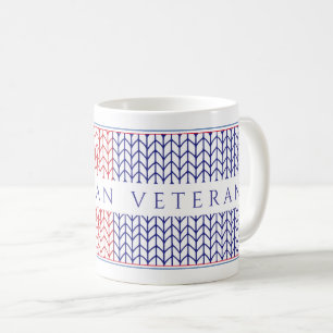 "AMERIKANISCHER VETERAN" Weiße Tasse